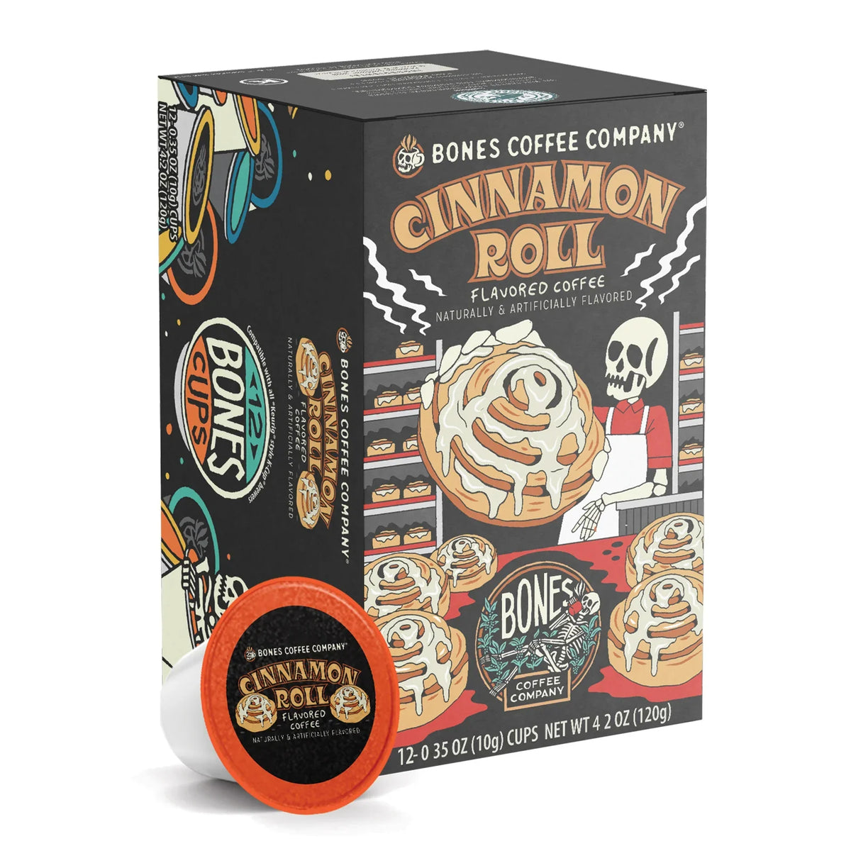 Cinnamon Roll Bones Cups - 12 Count